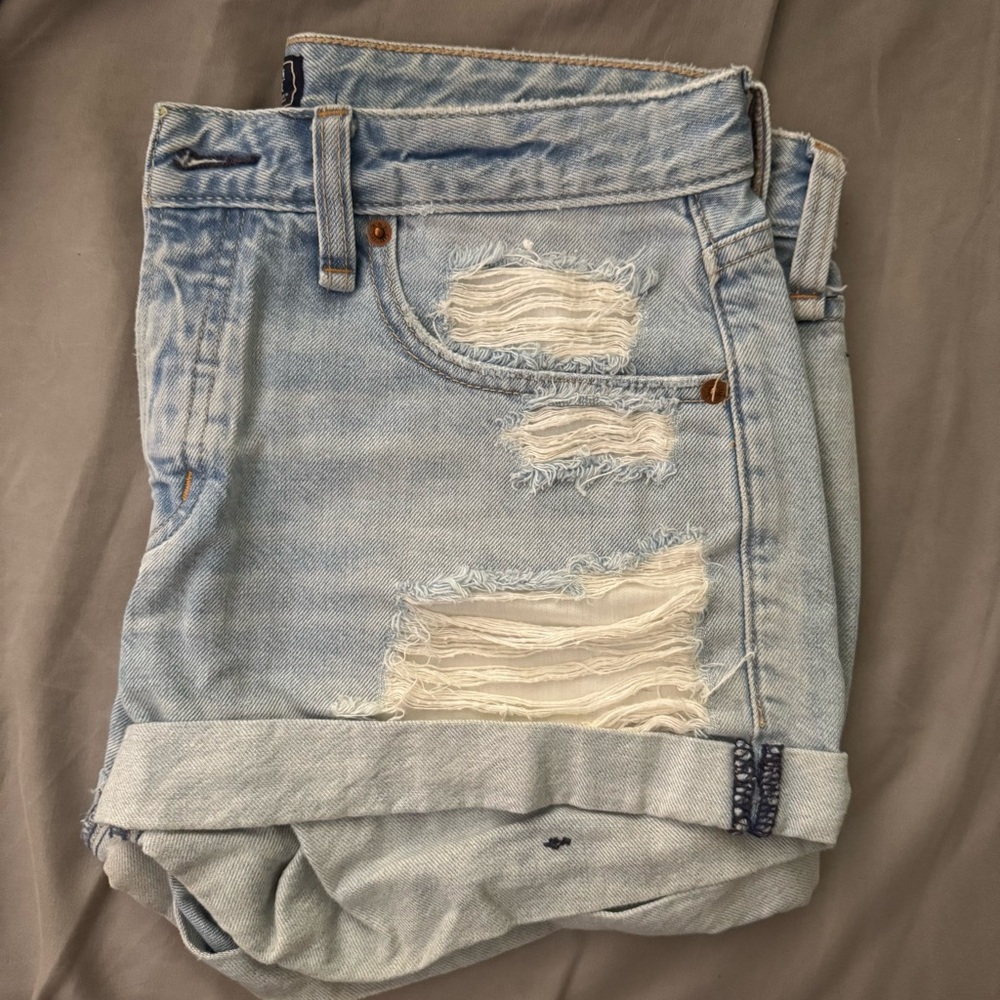 Abercrombie & Fitch Sky Blue Boyfriend Shorts